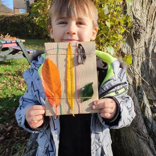 Blob monsters and autumn leaves.