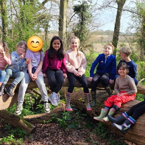 We had an Easter themed day in the woods where we made clay nests, decorated egg templates and went on a scavenger hunt.